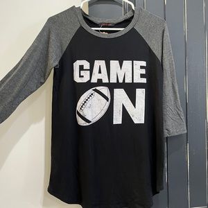 the cutest “game on” shirt for football!!!